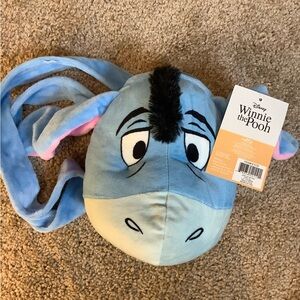 Disney Eeyore Plush Crossbody Bag - Light Blue with Pink Accents